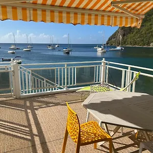  Appartement Ti Cabanon. Vue à Deshaies.